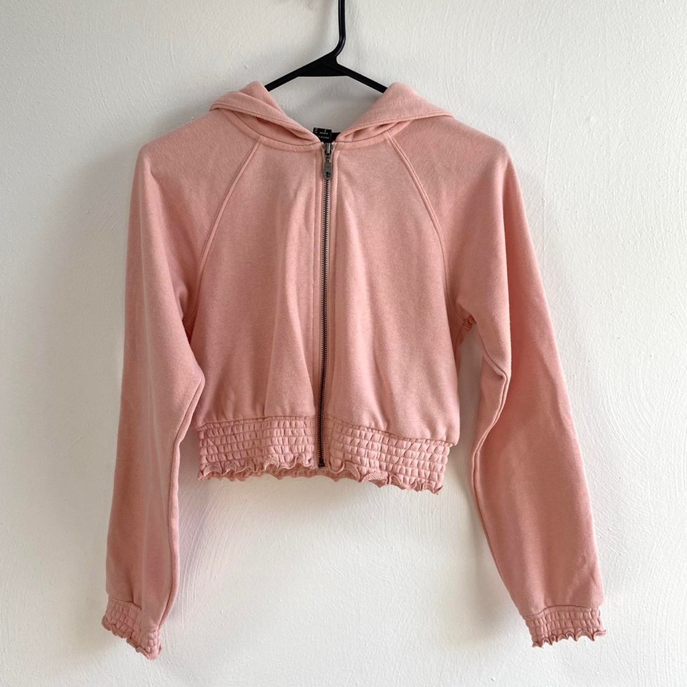 Forever 21 french terry cropped jacket